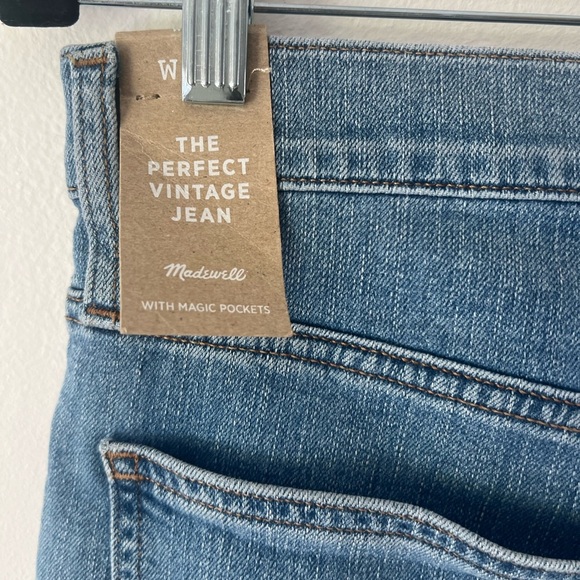 Madewell The Perfect Vintage Jean High-Rise Raw Hem Magic Pockets Size 29 NWT - Picture 7 of 10